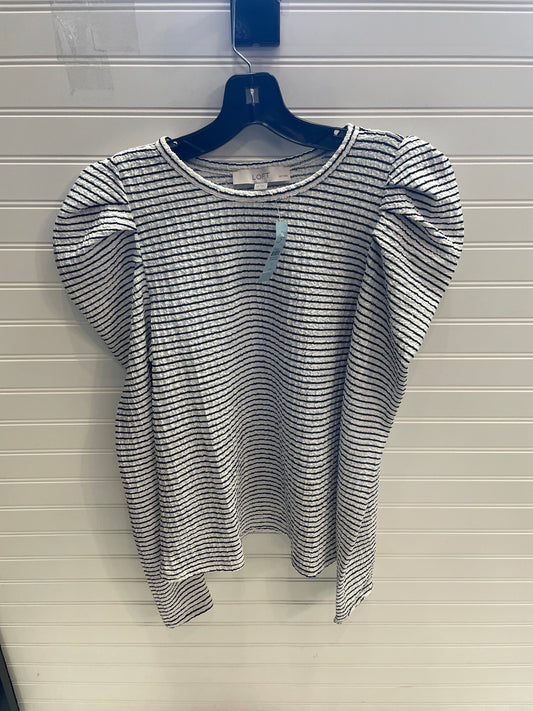 Top Long Sleeve By Loft In Blue & White, Size: Sp