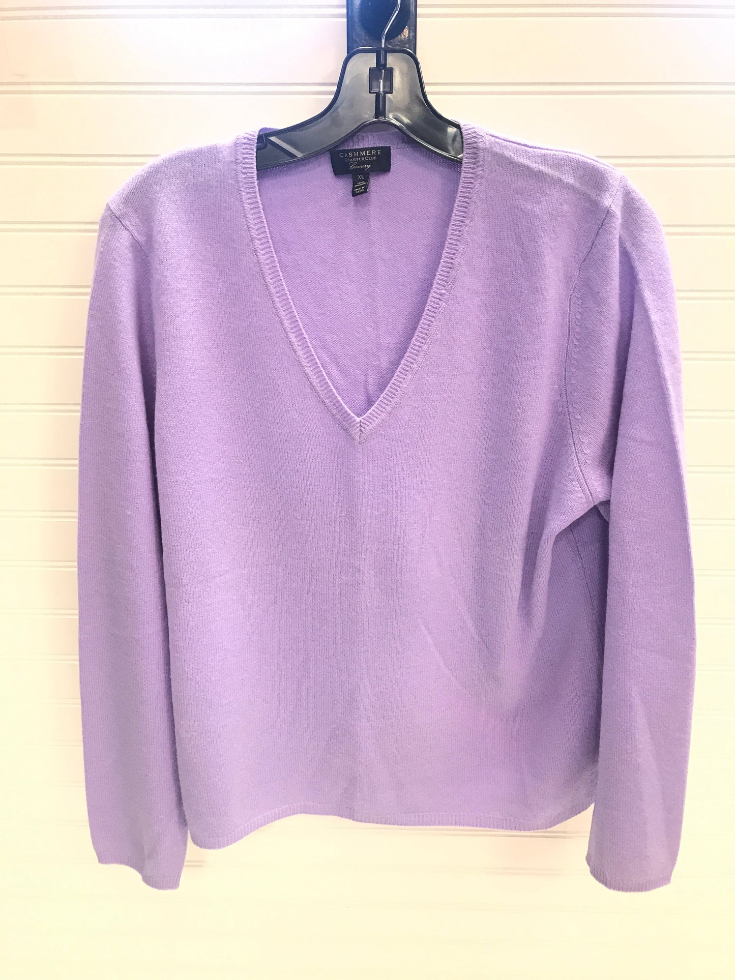 Sweater Cashmere By Charter Club In Purple, Size: Xl