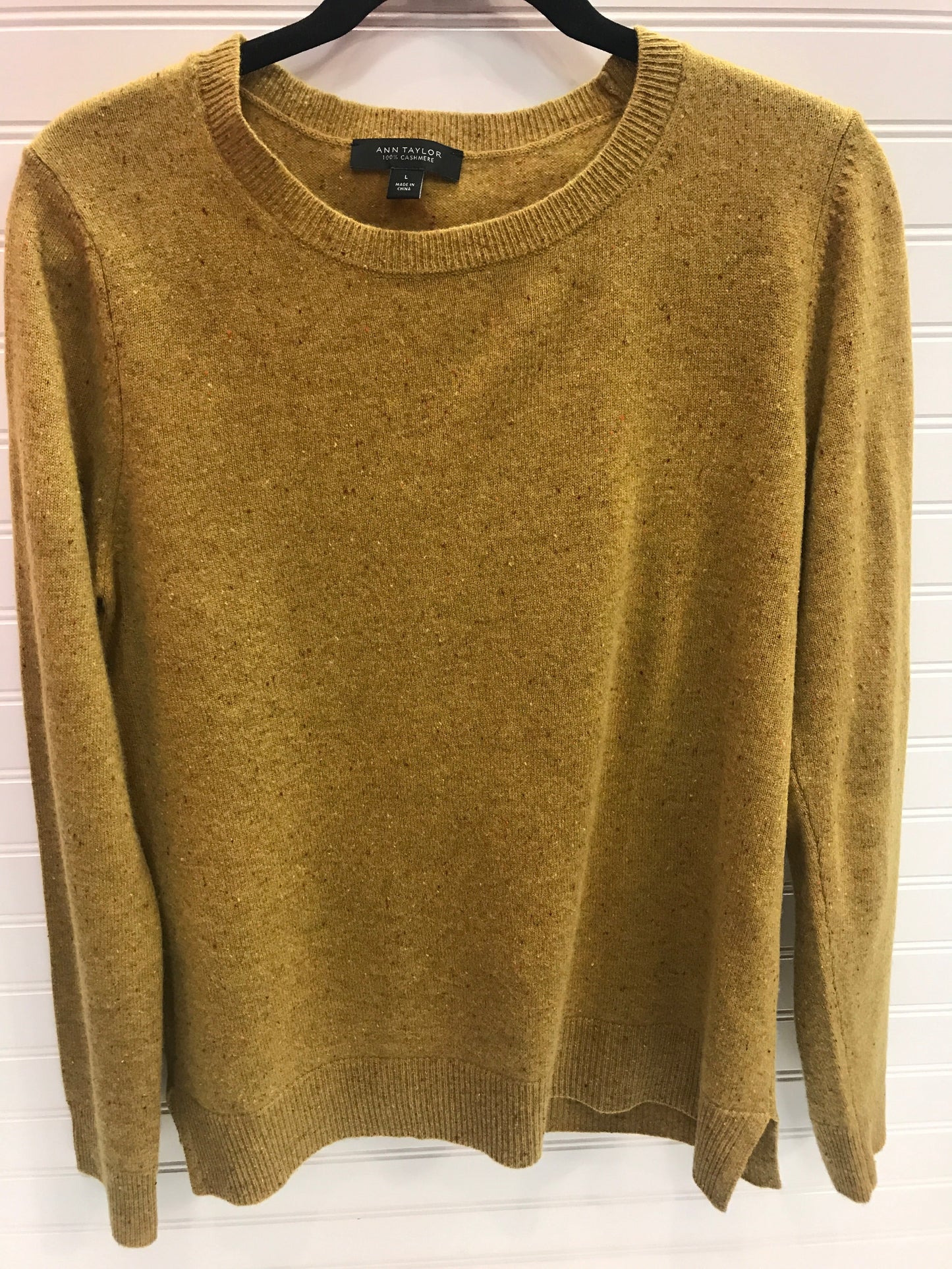 Sweater Cashmere By Ann Taylor In Yellow, Size: L