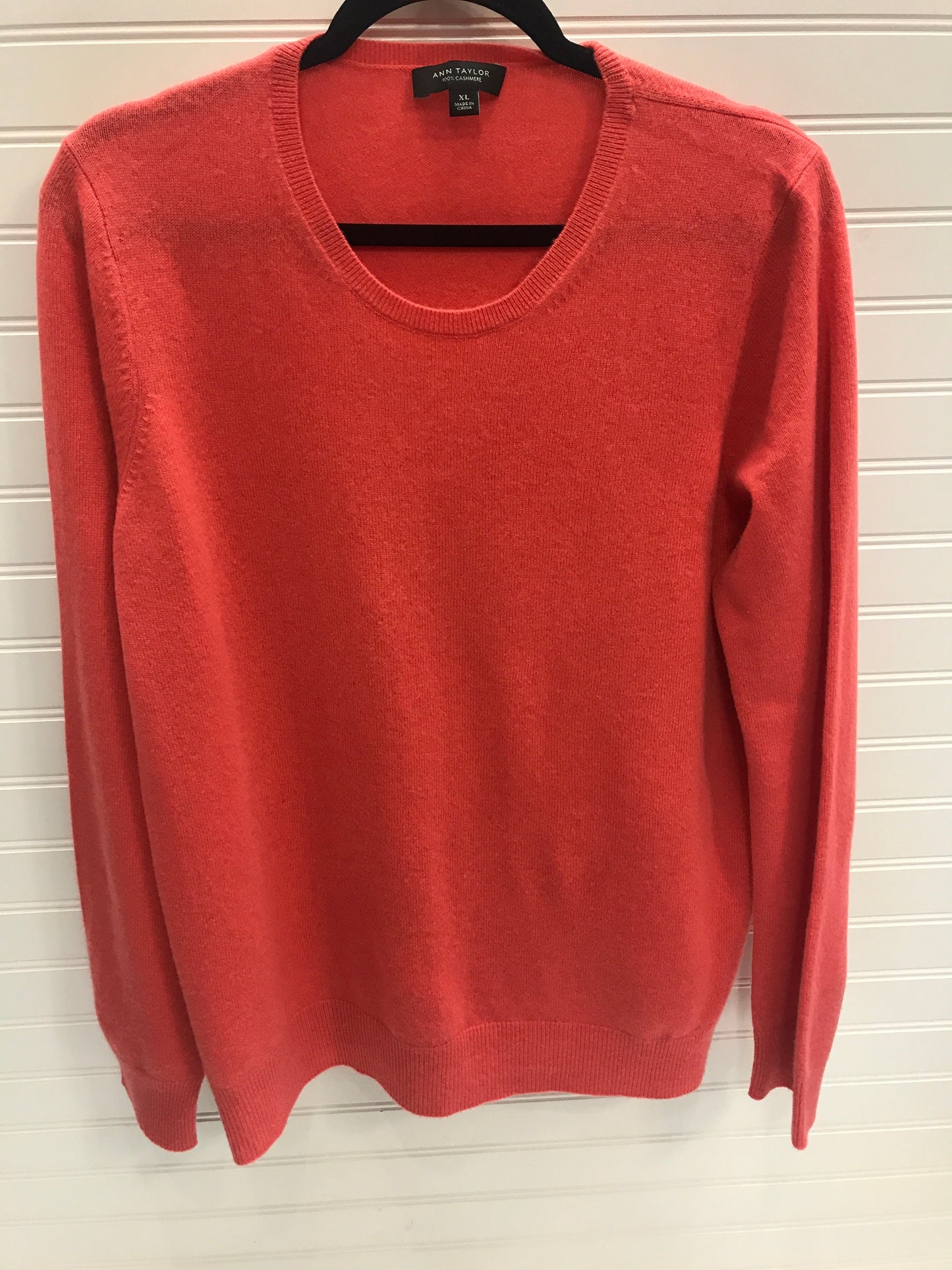 Sweater Cashmere By Ann Taylor In Orange, Size: Xl