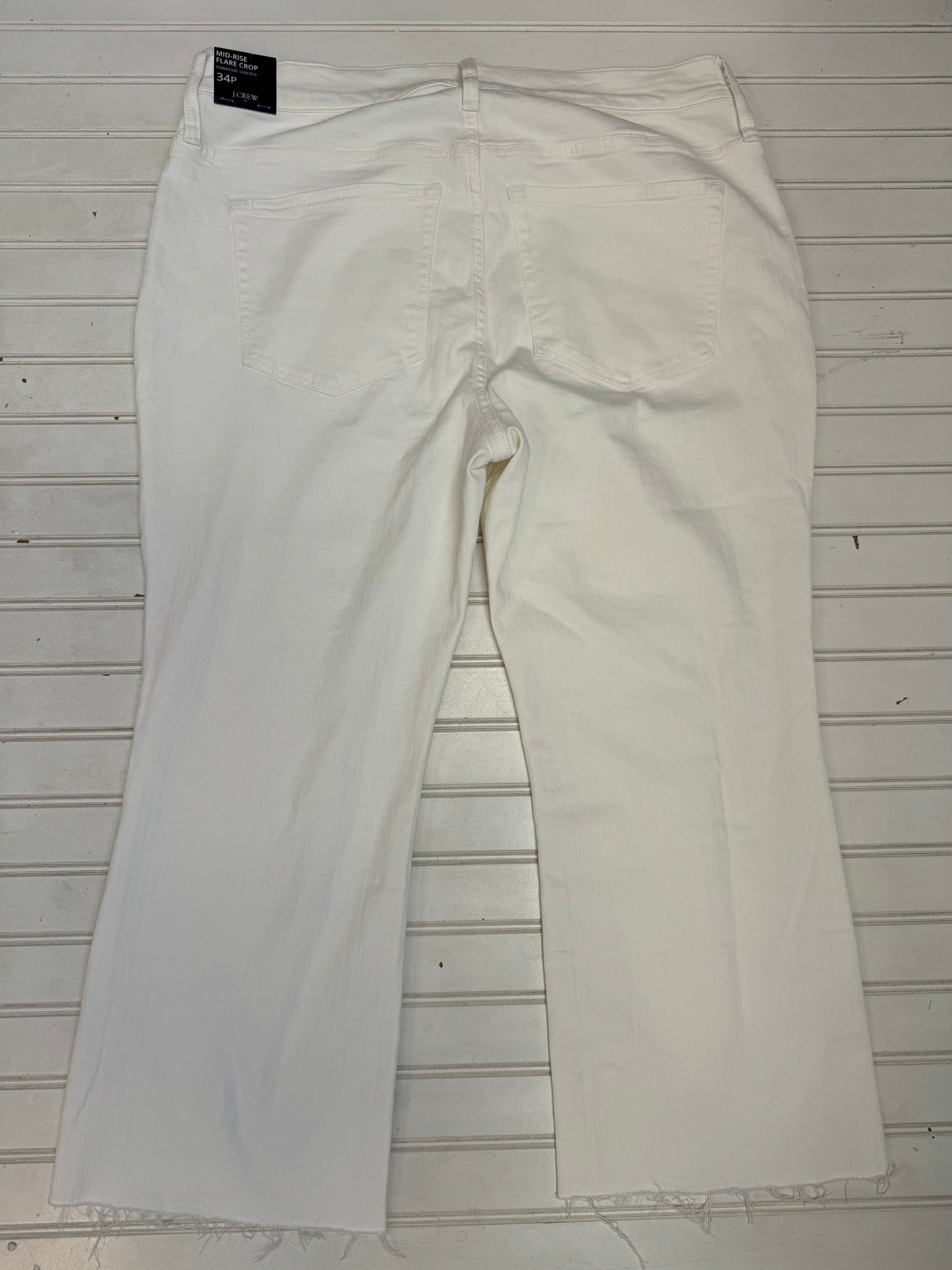 Jeans Cropped By J. Crew In White, Size: 18