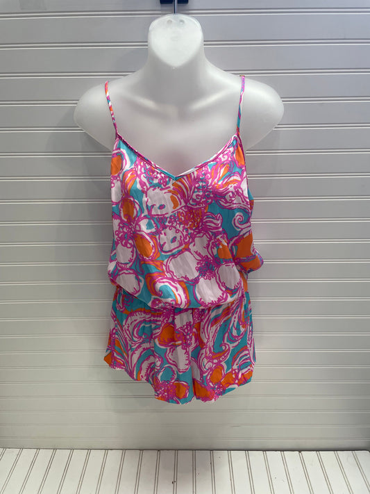 Orange & Pink Romper Designer Lilly Pulitzer, Size S