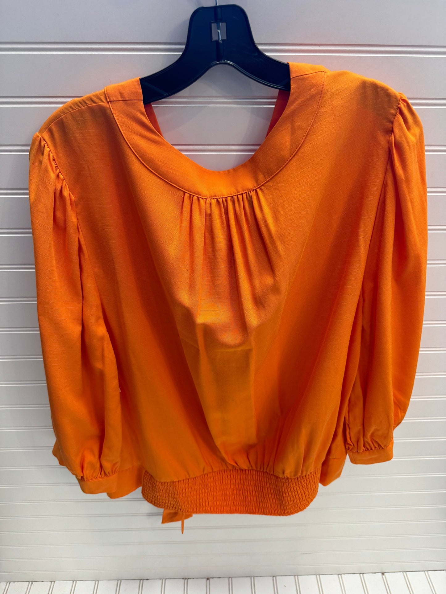 Top Long Sleeve Designer By Karl Lagerfeld In Orange, Size: Xl