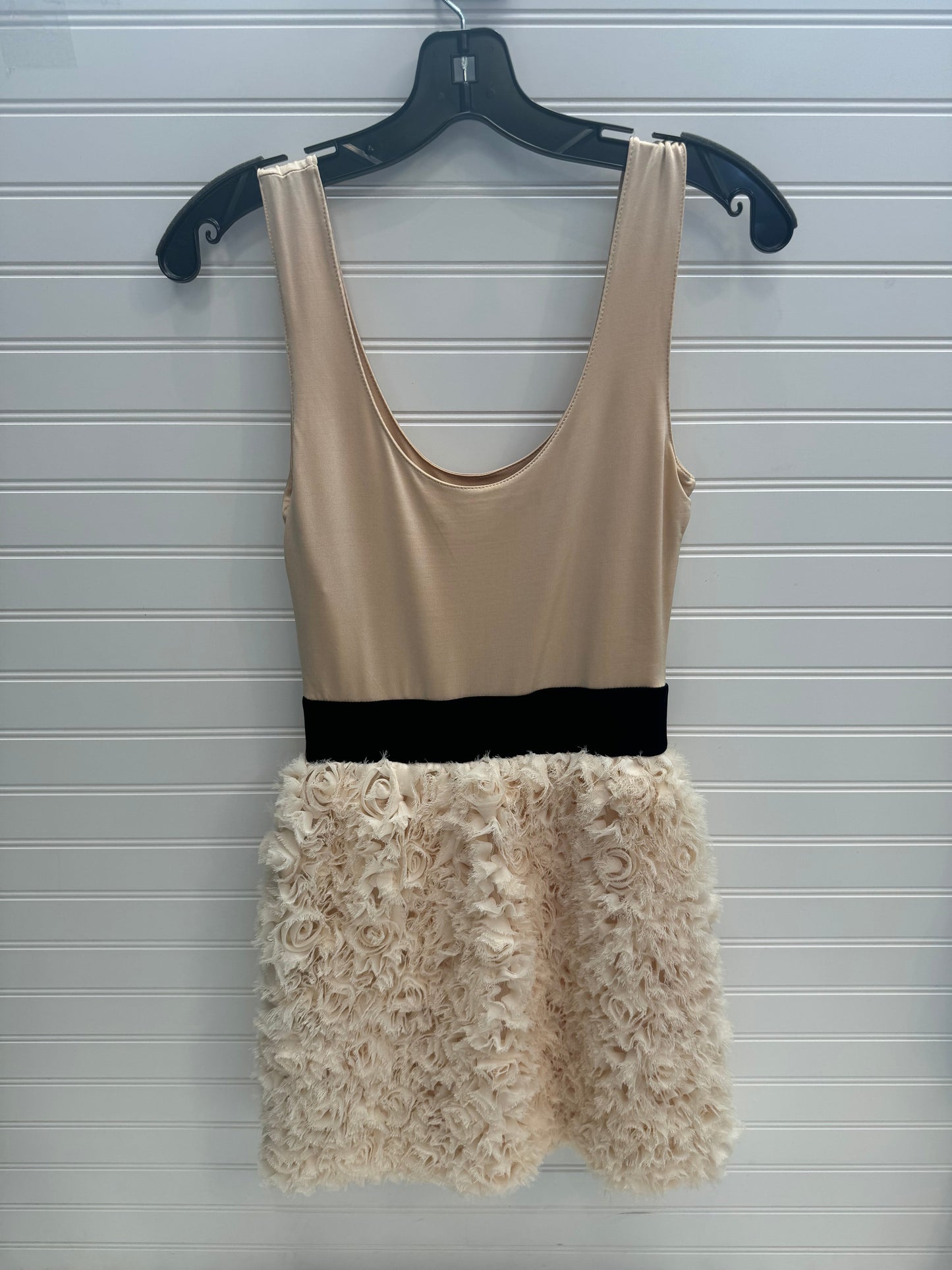 Dress Party Short By Zara Basic In Black & Tan, Size: S