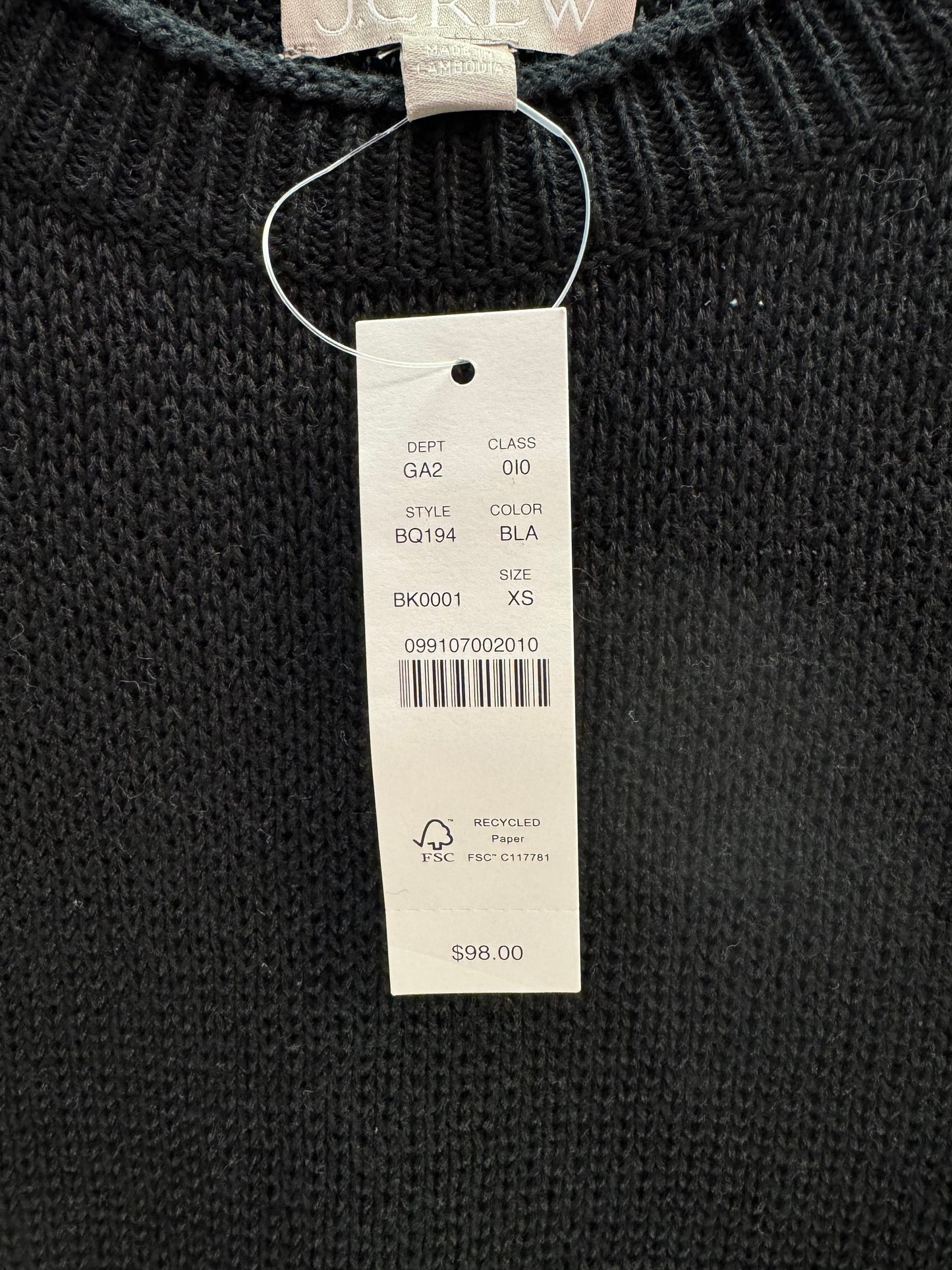 Sweater By J. Crew In Black, Size: Xs