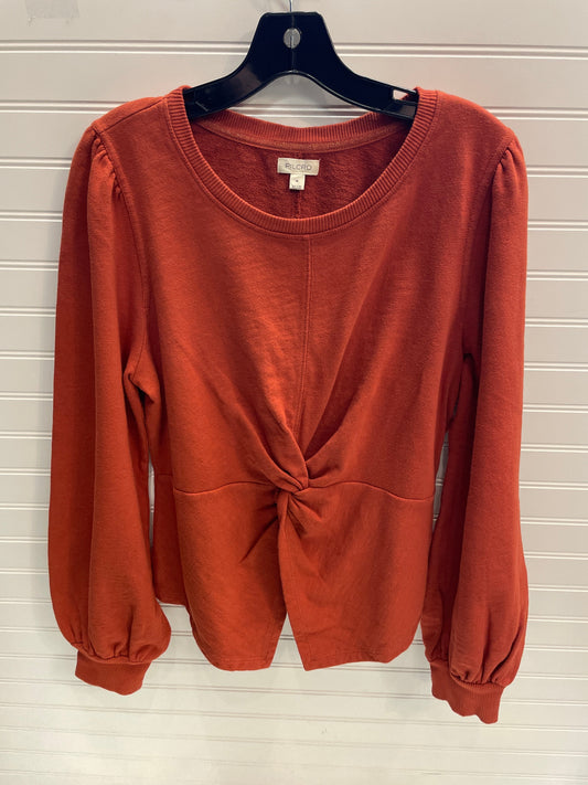 Top Long Sleeve By Pilcro In Orange, Size: M