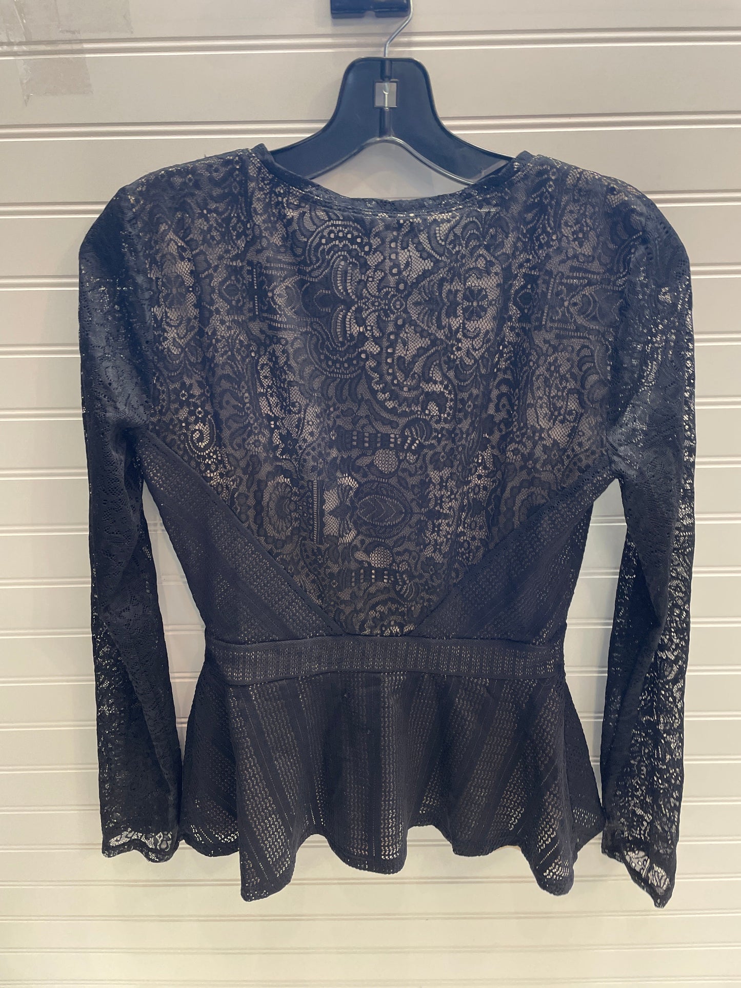 Top Long Sleeve By Bcbgmaxazria In Black, Size: S