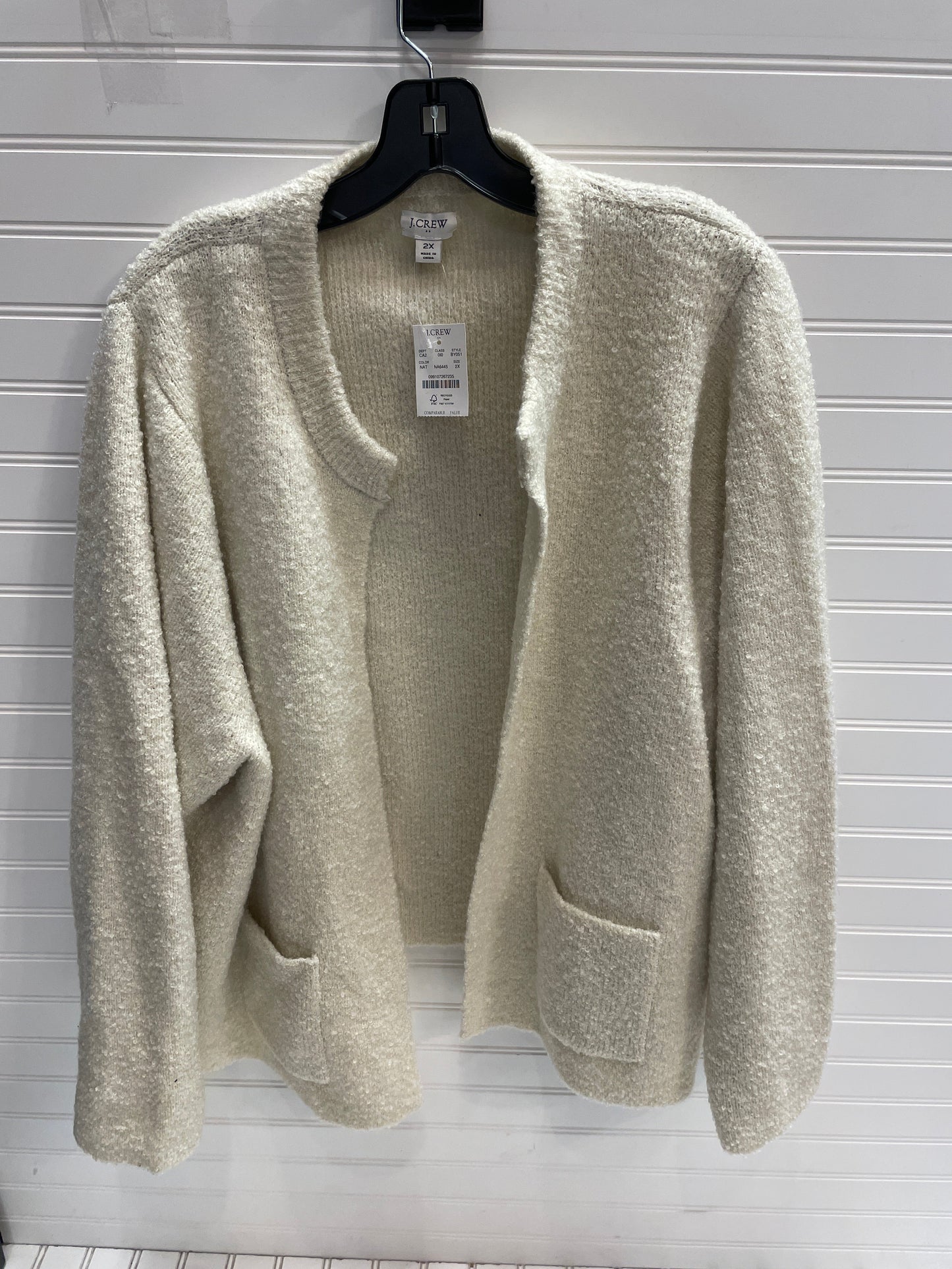 Sweater Cardigan By J. Crew In Cream, Size: 2x