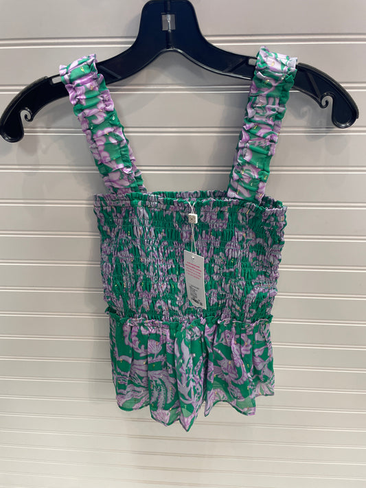 Top Sleeveless Designer By Lilly Pulitzer In Green & Purple, Size: Xxs