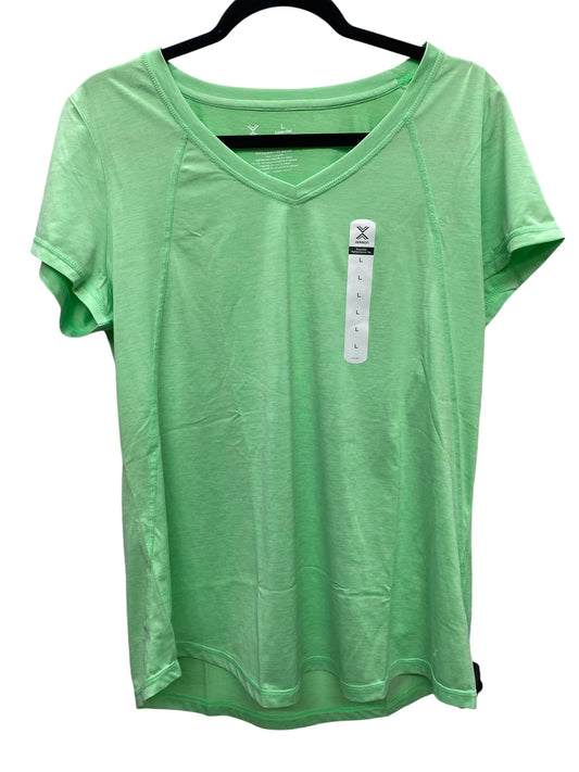 Athletic Top Short Sleeve By Xersion In Green, Size: L