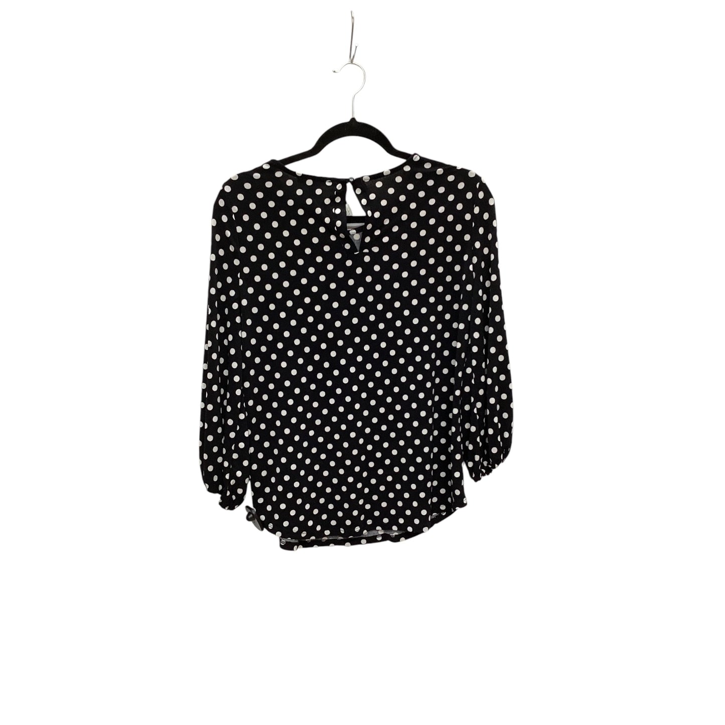 Top Long Sleeve By Adrianna Papell In Black & White, Size: S