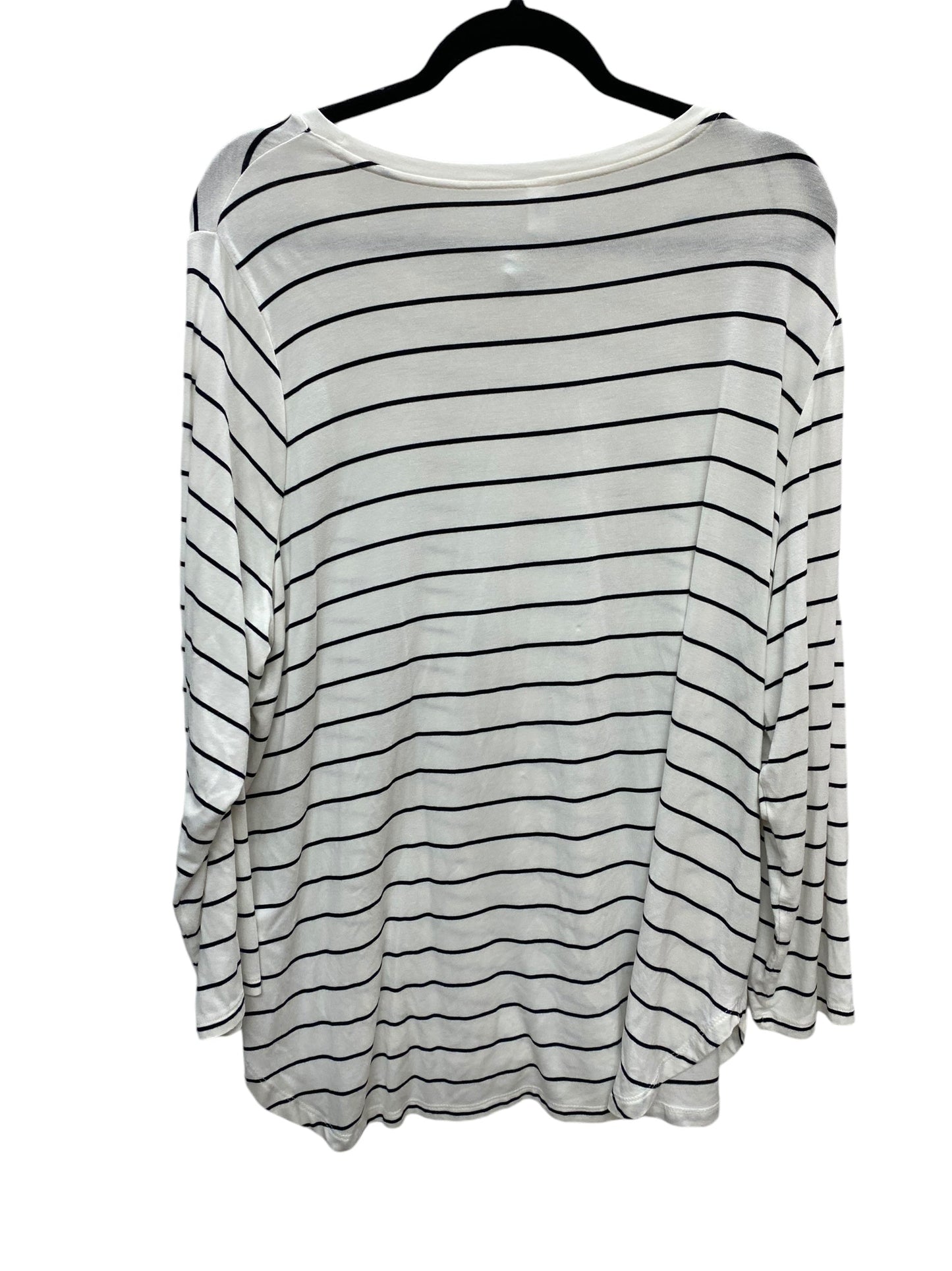 Top Long Sleeve Basic By Old Navy In Black & White, Size: Xxl