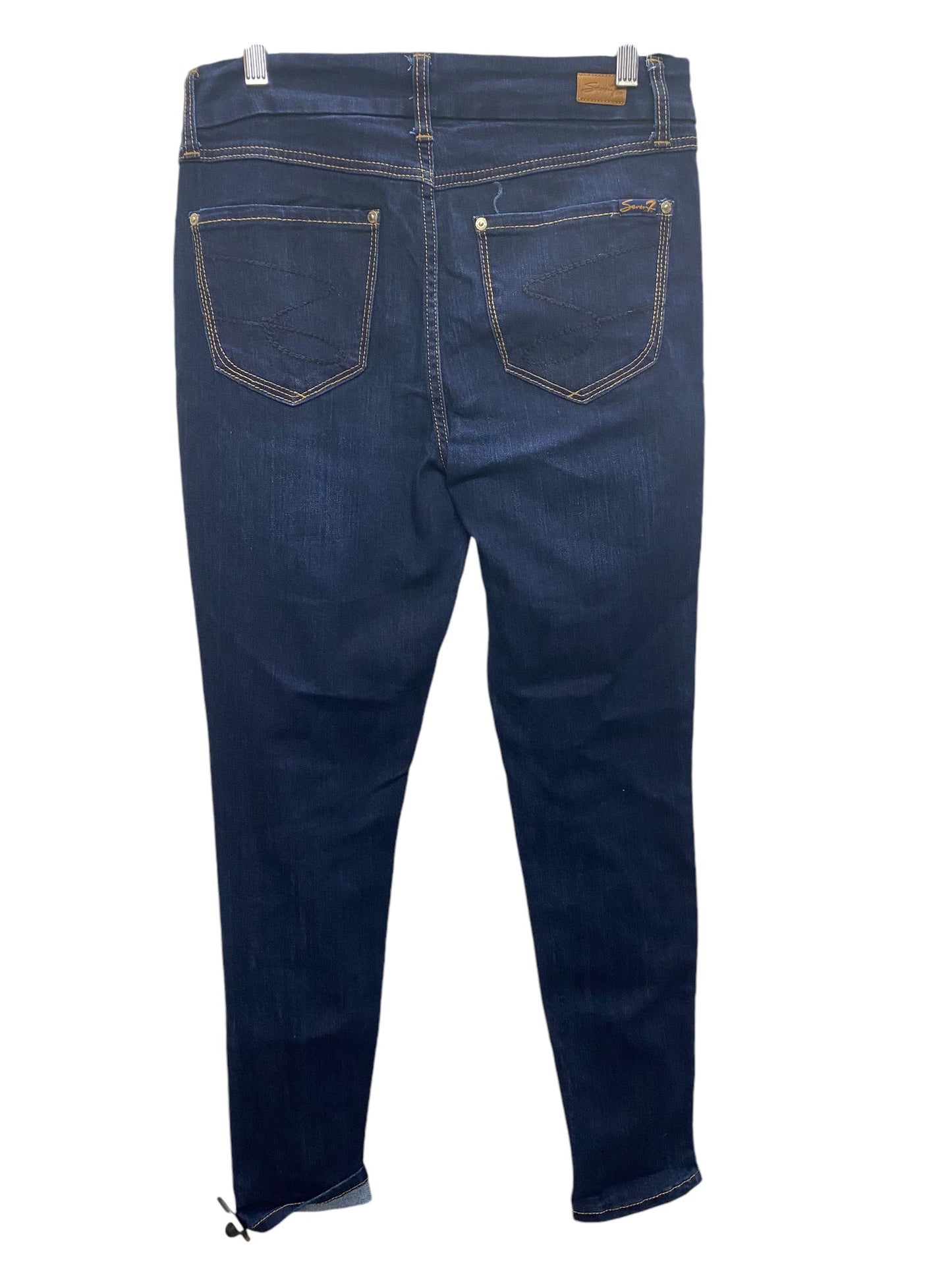 Jeans Skinny By Seven 7 In Blue Denim, Size: 6