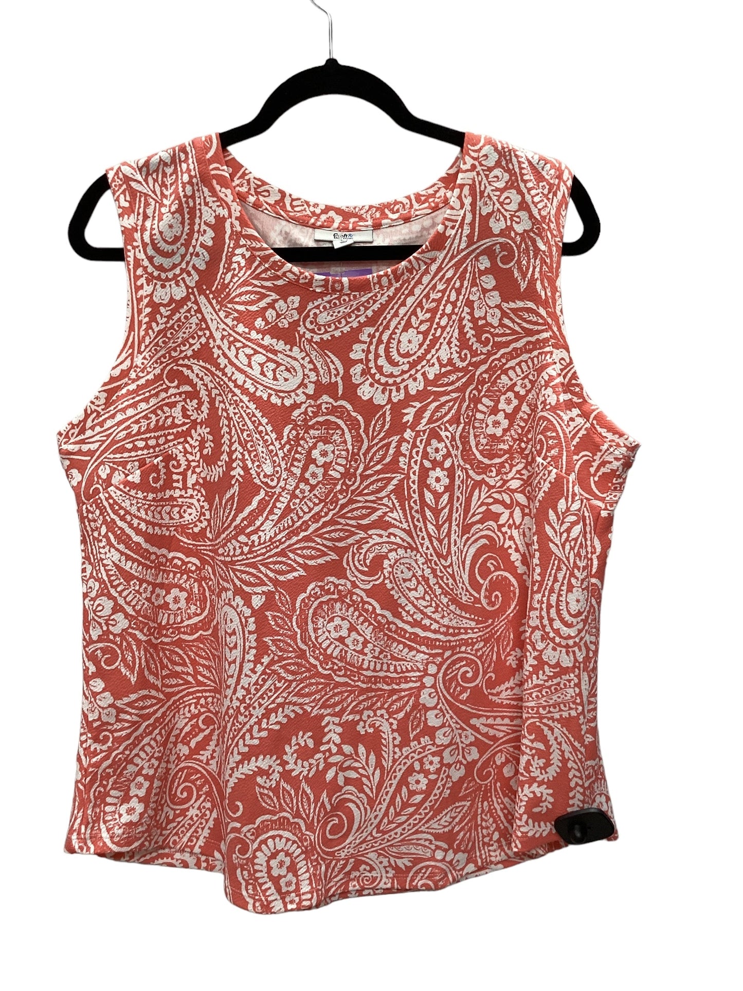 Orange Top Sleeveless Croft And Barrow, Size Xl