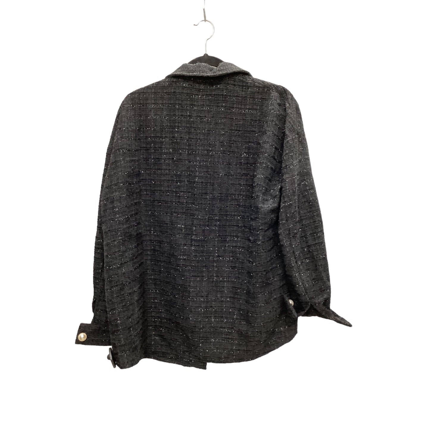 Jacket Shirt By Andree By Unit In Black, Size: L