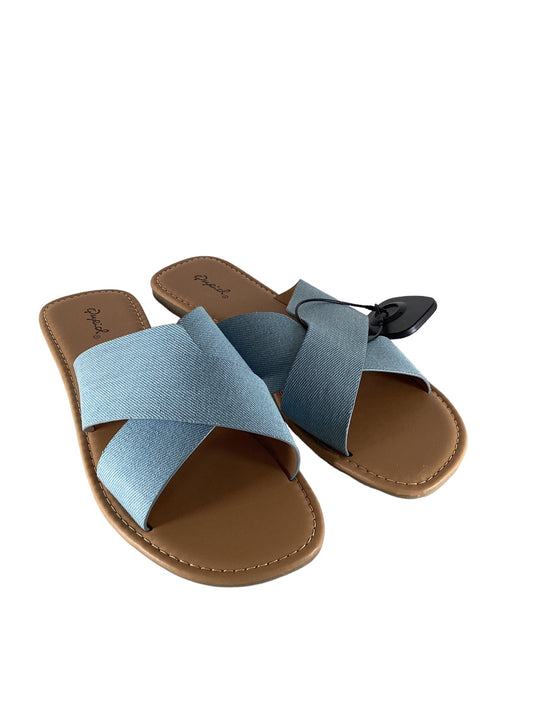 Sandals Flats By Qupid In Blue, Size: 9