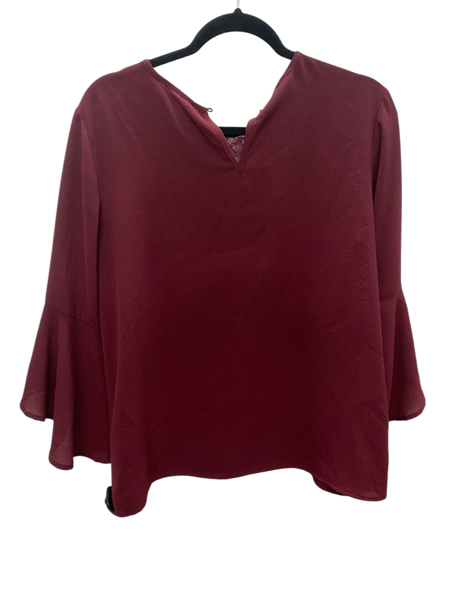 Top Long Sleeve By 41 Hawthorn In Red, Size: M