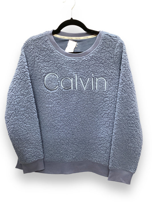 Sweatshirt Crewneck By Calvin Klein In Blue, Size: S