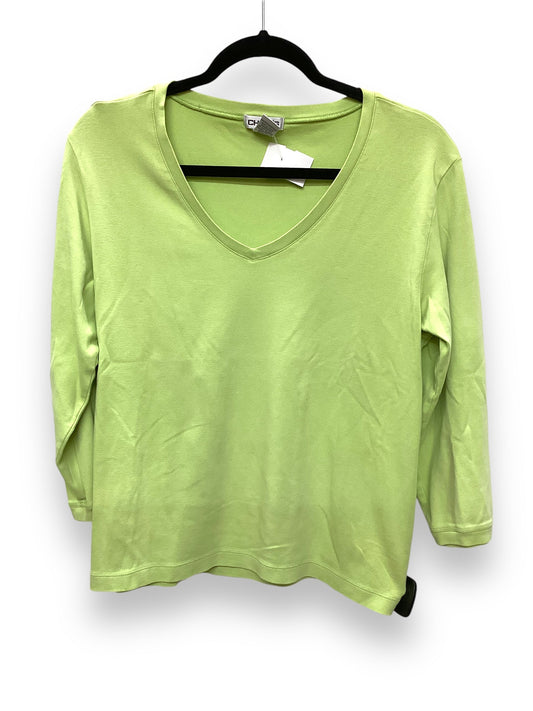 Top Long Sleeve Basic By Chicos In Green, Size: 3