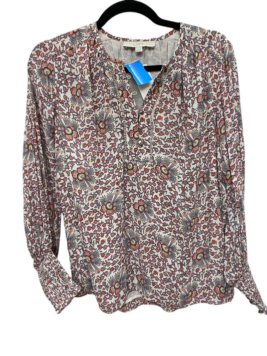 Top Long Sleeve By Loft In Multi-colored, Size: Xxsp