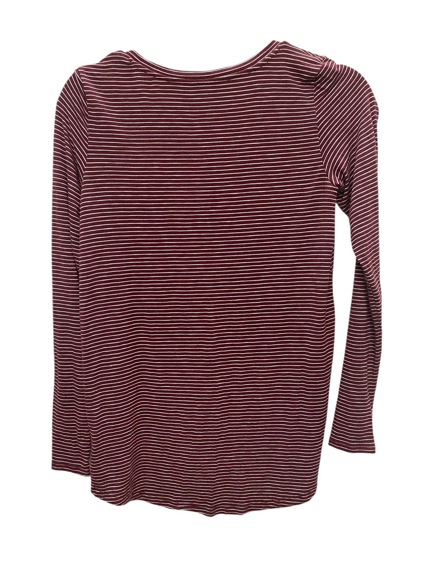 Top Long Sleeve Basic By American Eagle In Red, Size: Xs