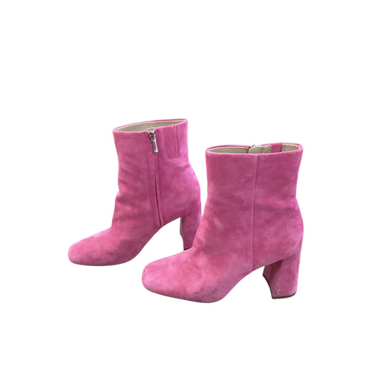 Boots Ankle Heels By Sam Edelman In Pink, Size: 8