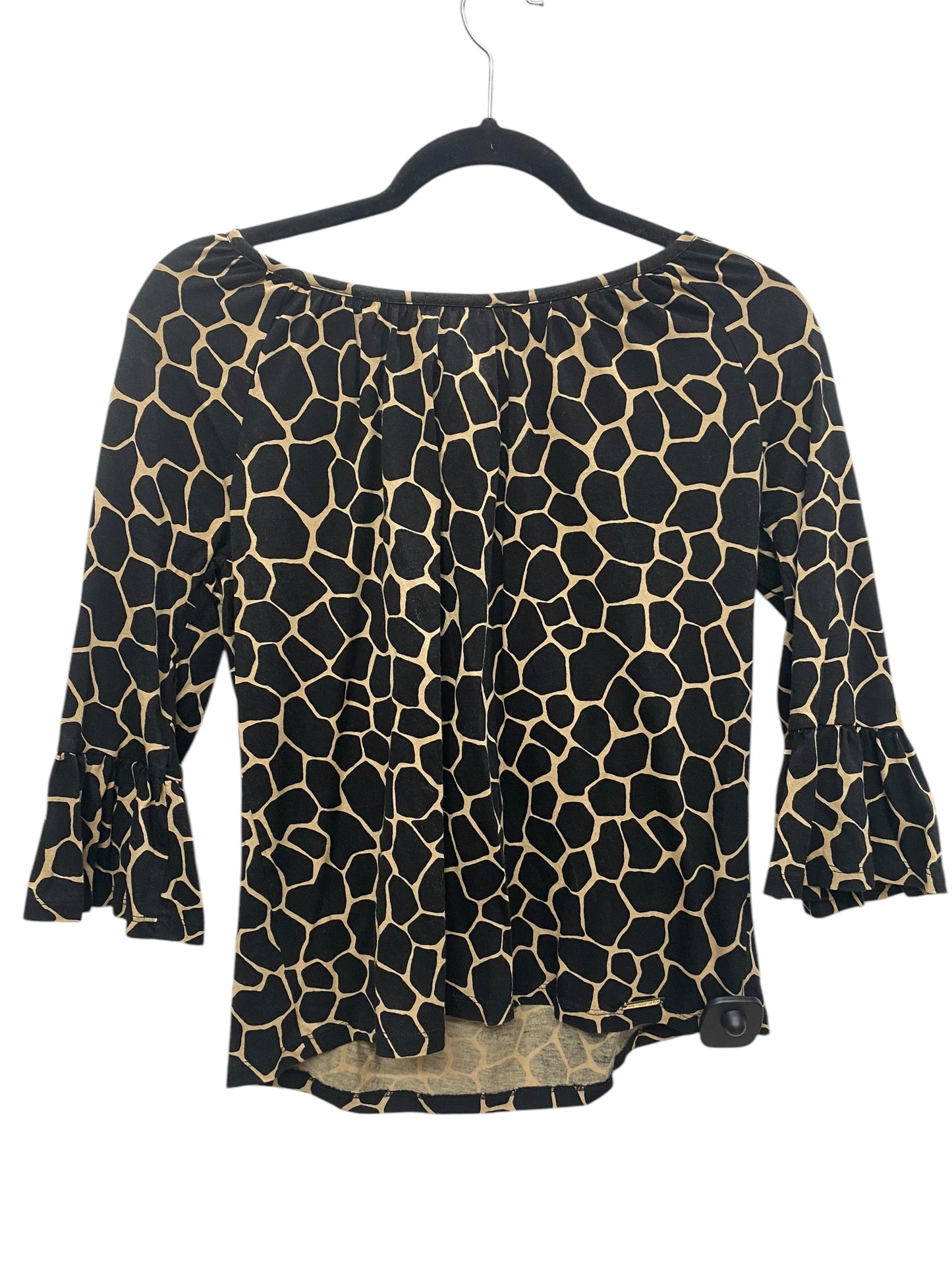 Top Long Sleeve By Michael By Michael Kors In Animal Print, Size: S