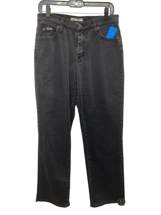 Jeans Straight By Lee In Black Denim, Size: 8