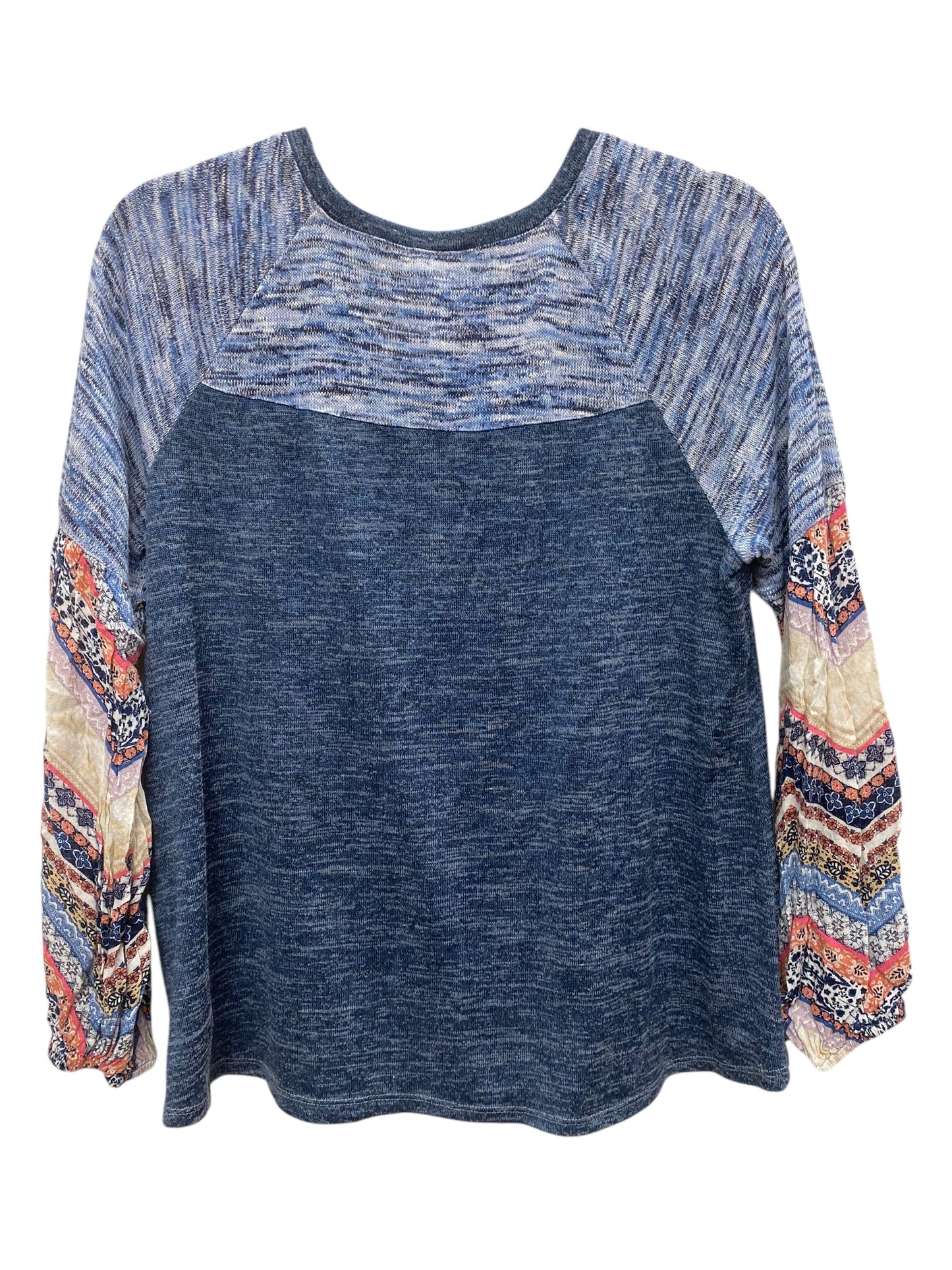 Top Long Sleeve By Jw In Blue, Size: M