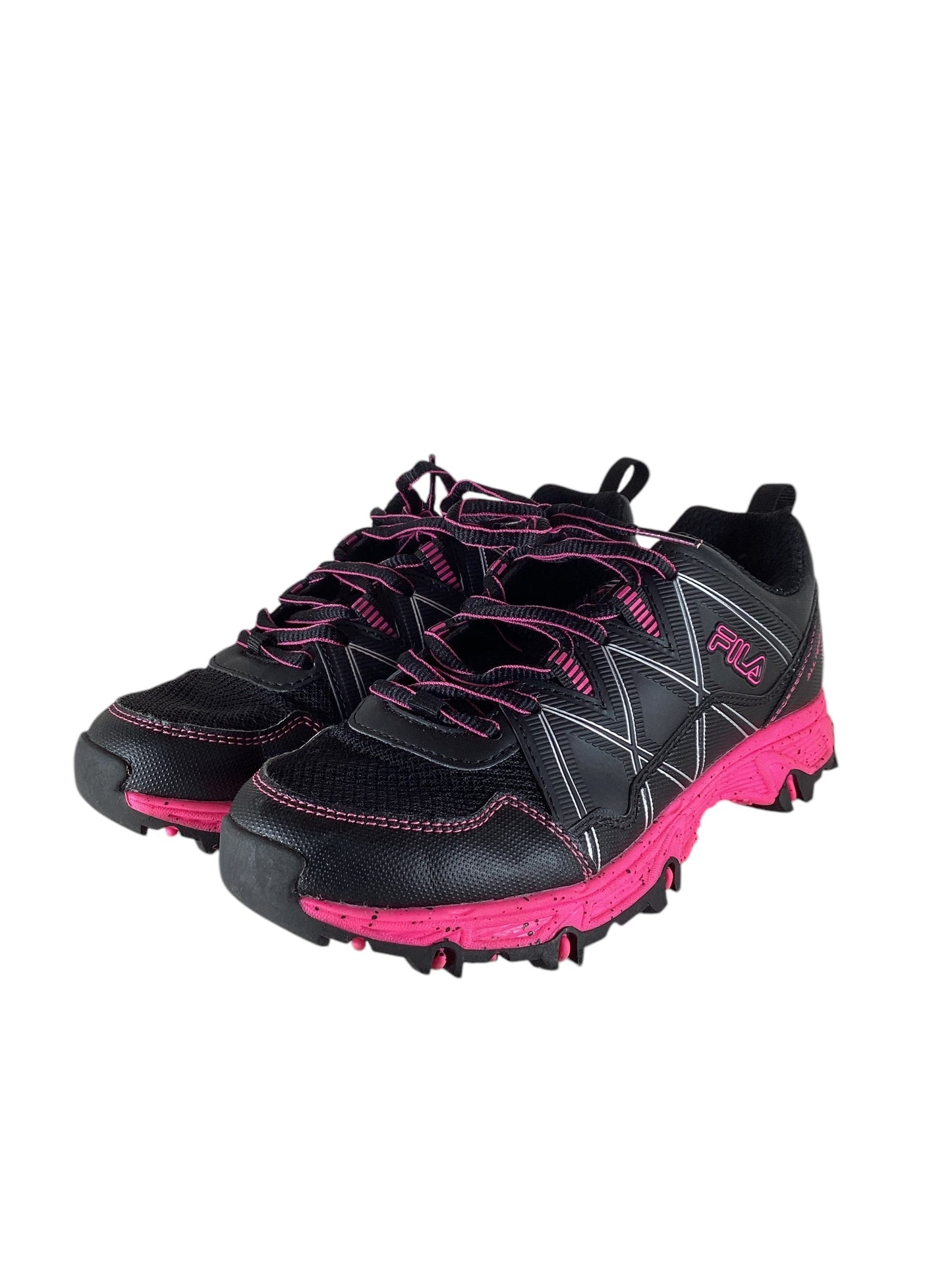 Shoes Sneakers By Fila In Black & Pink, Size: 7.5