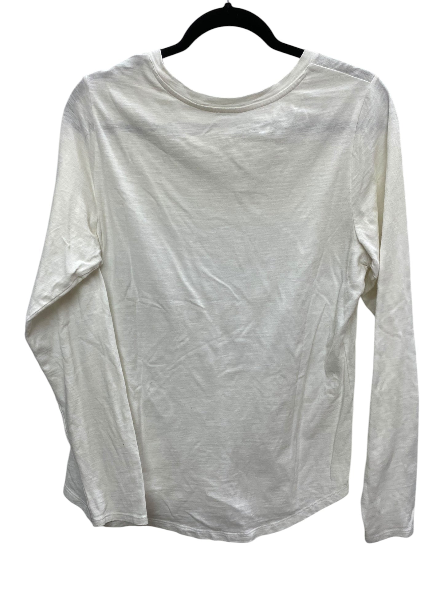 Top Long Sleeve Basic By Old Navy In White, Size: L