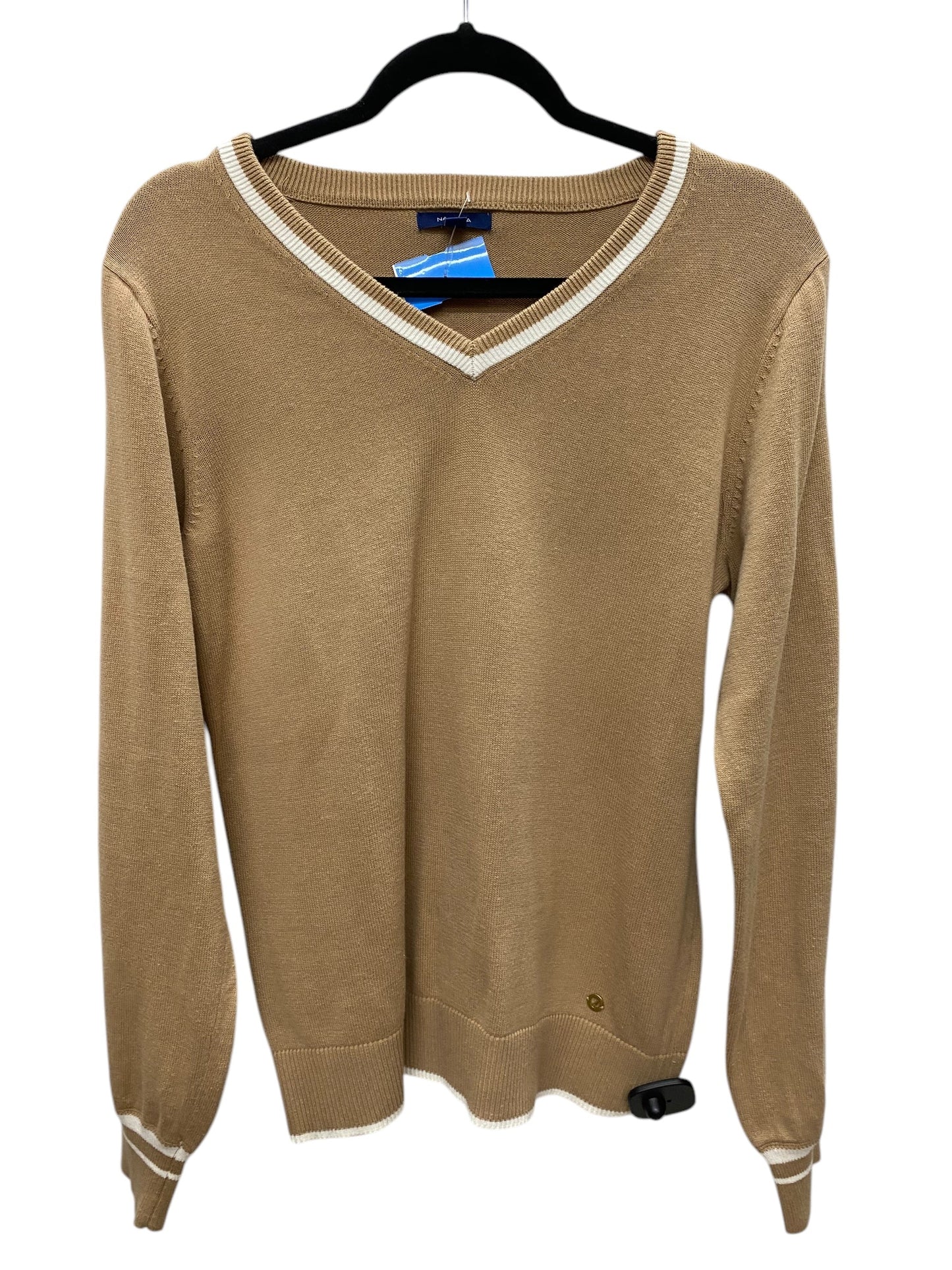 Top Long Sleeve By Nautica In Brown, Size: S