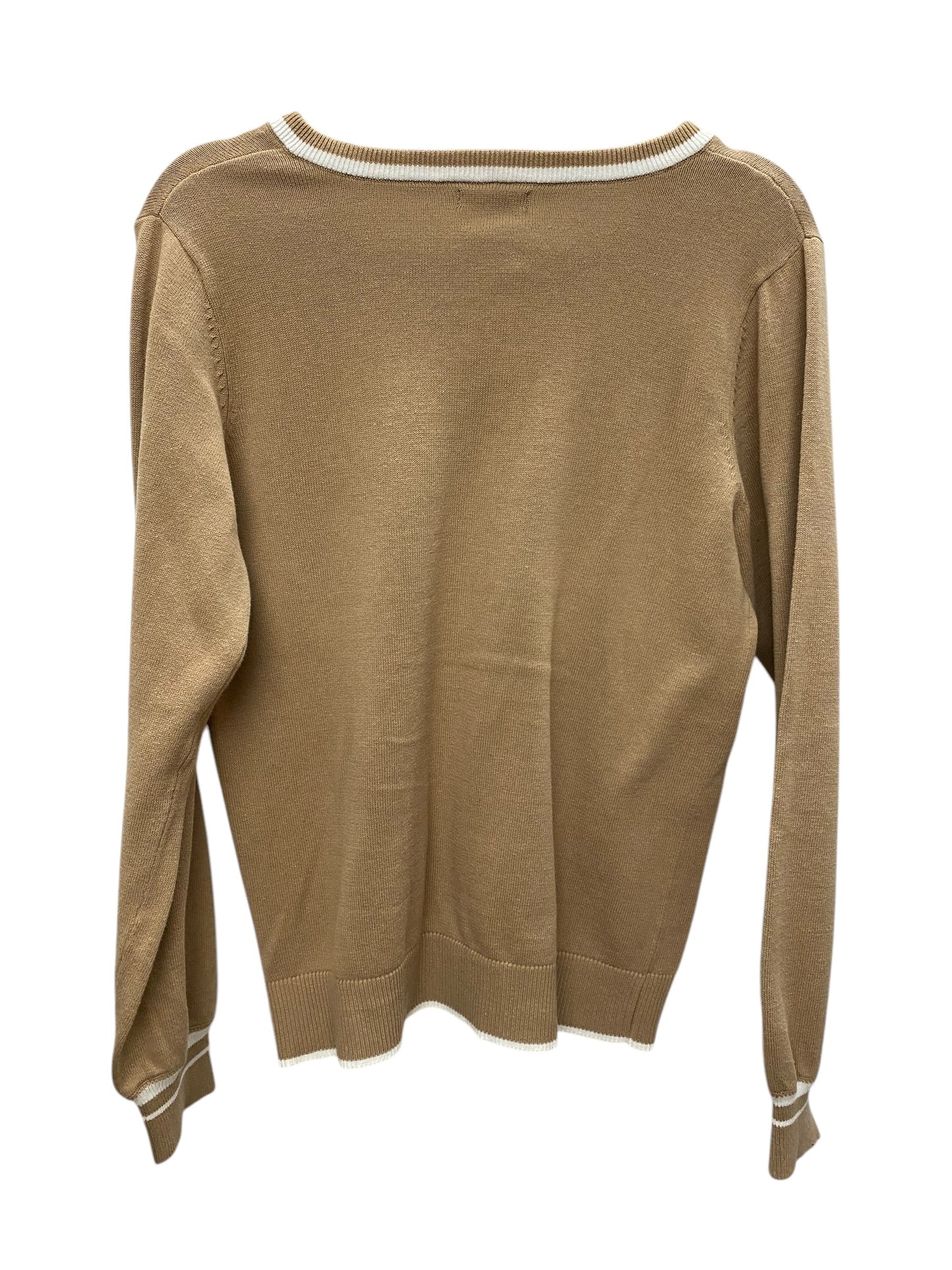 Top Long Sleeve By Nautica In Brown, Size: S