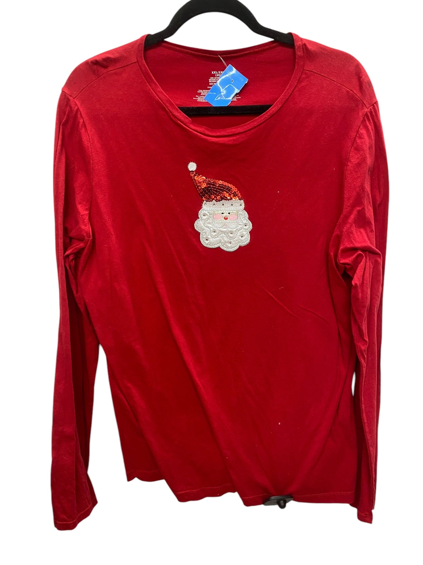 Top Long Sleeve By Clothes Mentor In Red, Size: 2x