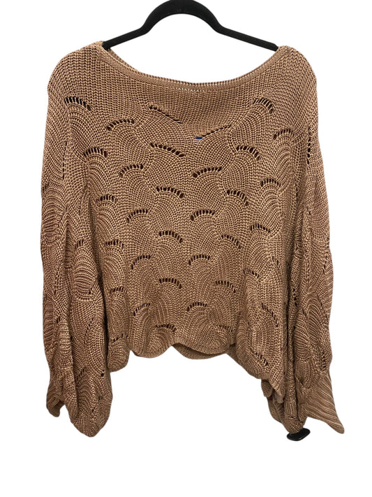 Sweater By Clothes Mentor In Brown, Size: L