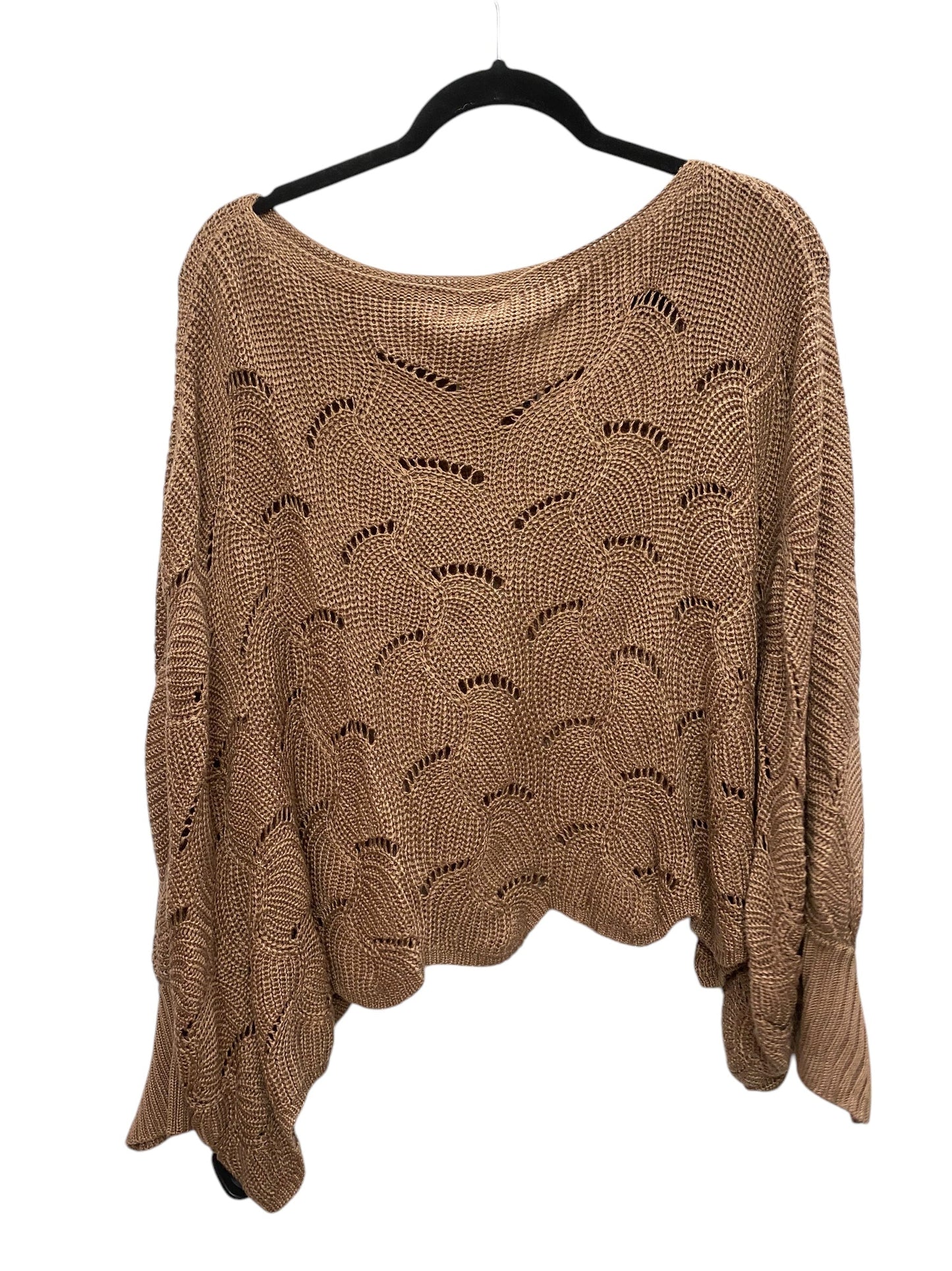 Sweater By Clothes Mentor In Brown, Size: L