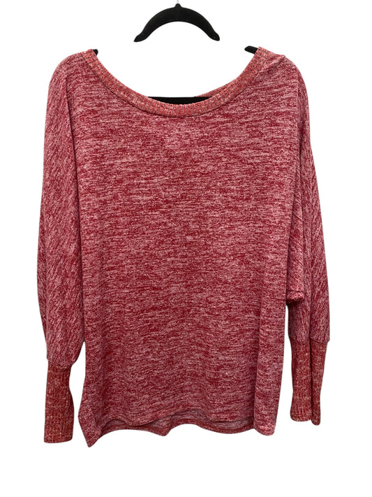 Top Long Sleeve By Bibi In Red, Size: Xl