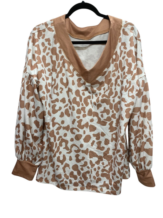 Top Long Sleeve By Clothes Mentor In Animal Print, Size: L