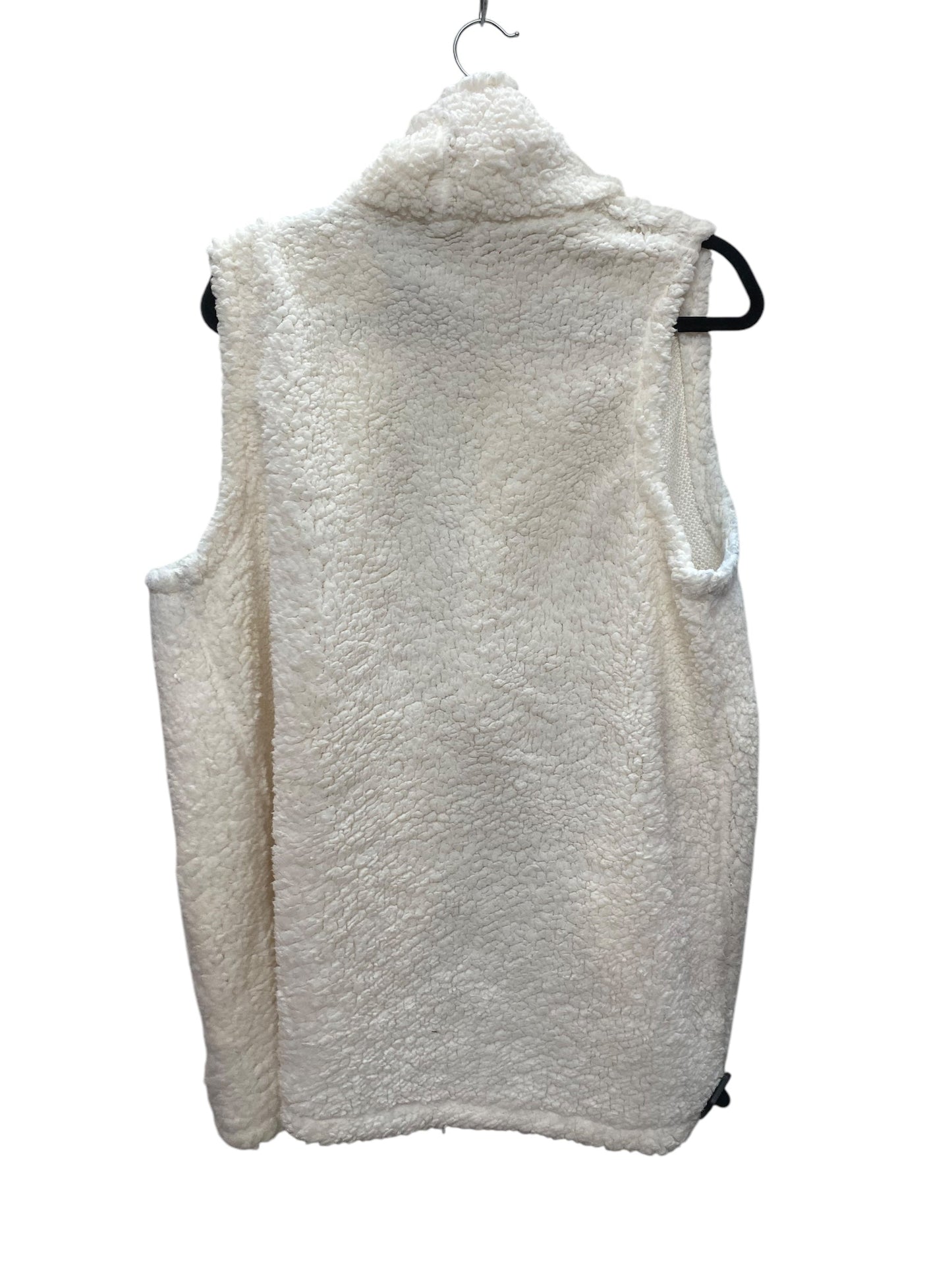 Vest Fleece By Clothes Mentor In Cream, Size: 1x