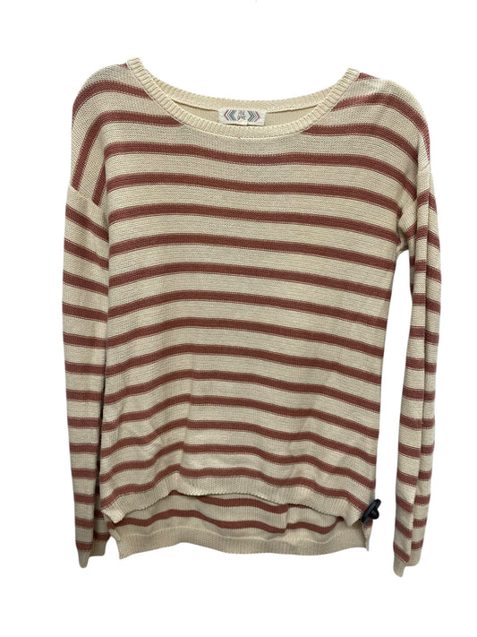 Top Long Sleeve By Pink Rose In Striped Pattern, Size: S