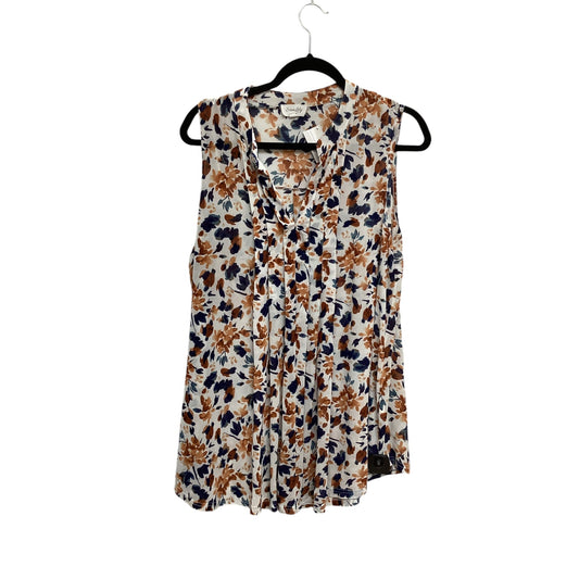 Top Sleeveless By Siren Lily In Floral Print, Size: 1x