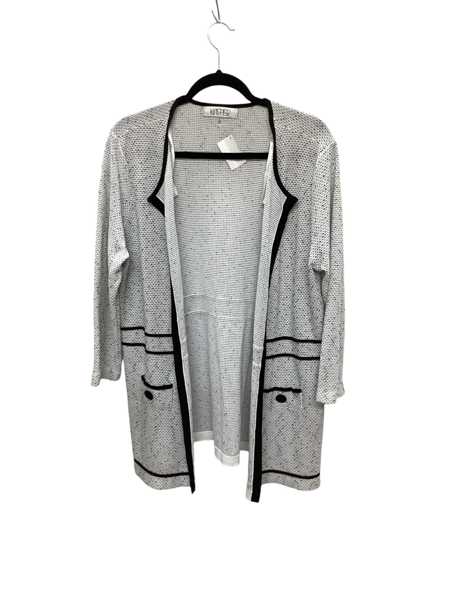 Cardigan By Kasper In White, Size: Xl