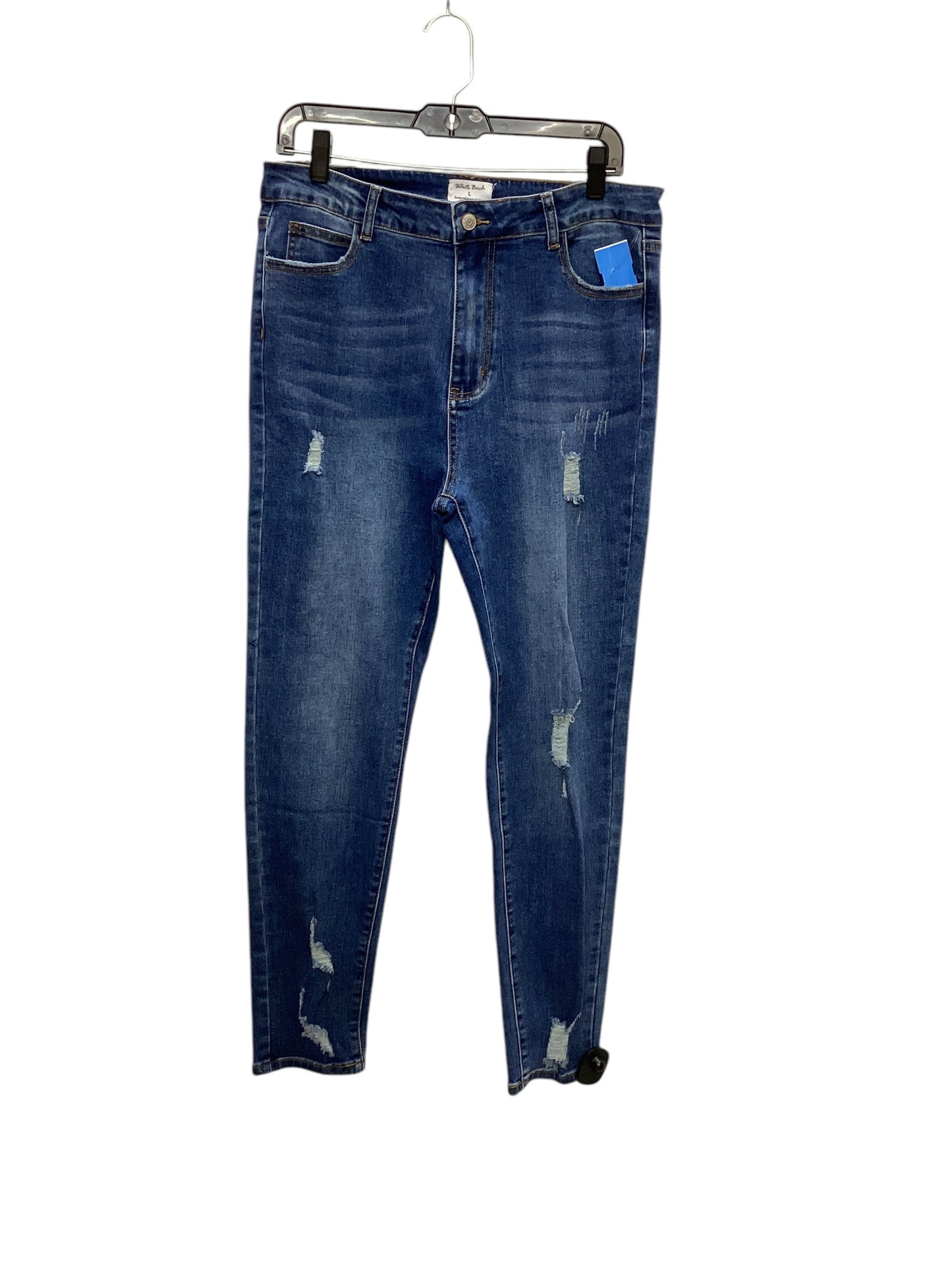 Jeans Skinny By White Birch In Blue Denim, Size: L