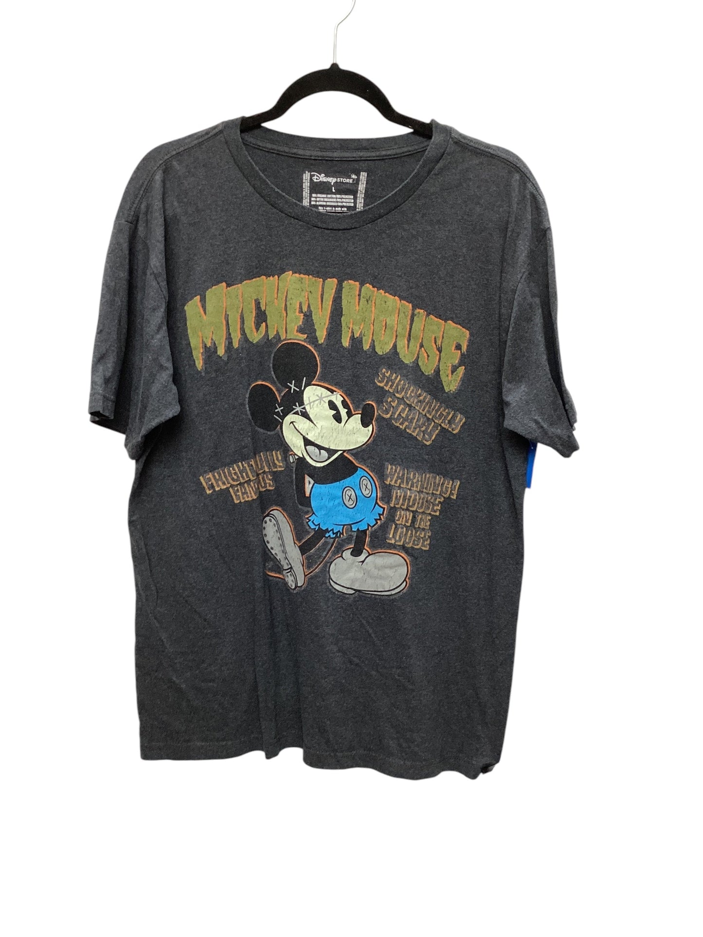 Top Short Sleeve Basic By Disney Store In Grey, Size: L