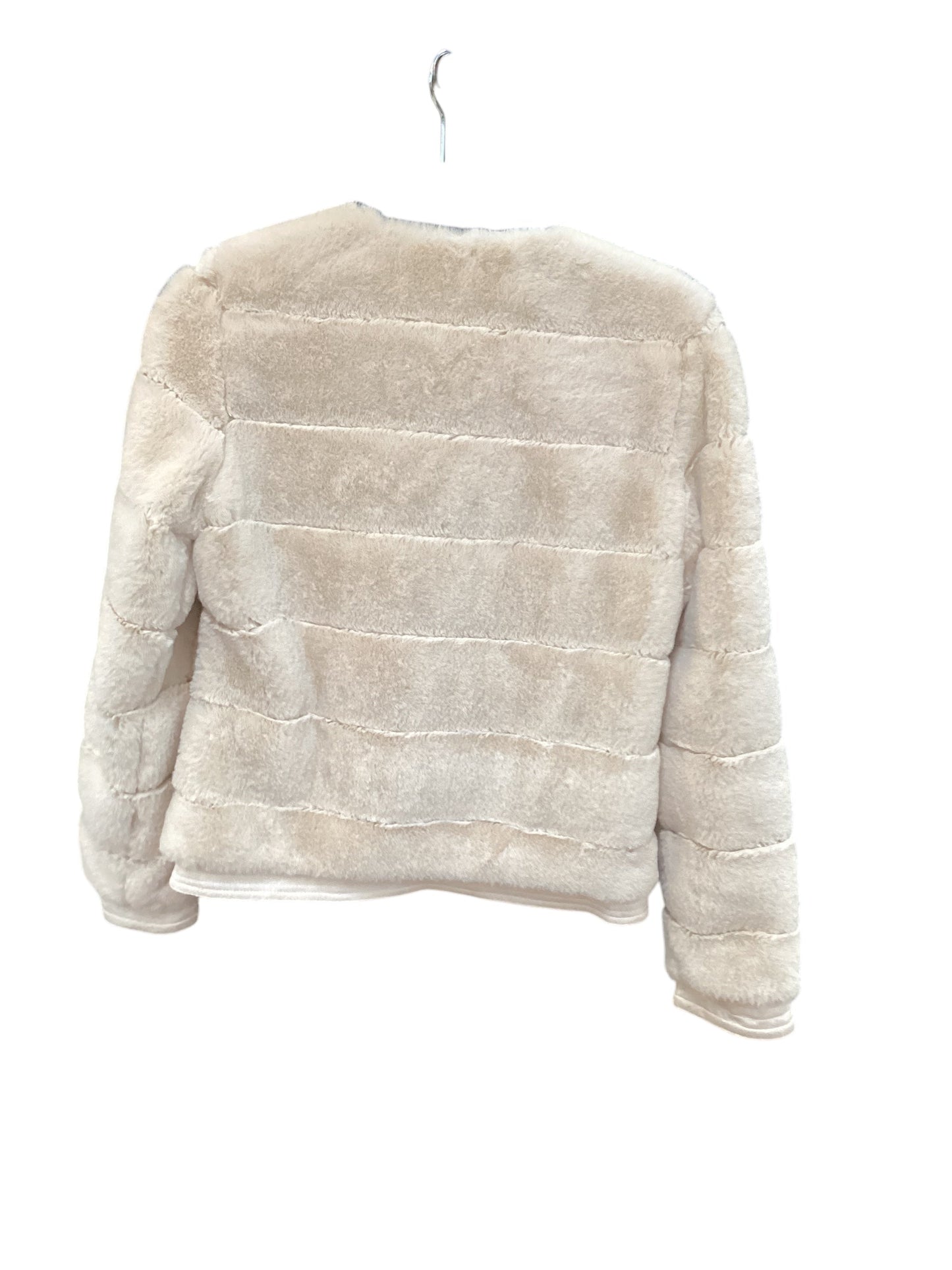 Coat Faux Fur & Sherpa By Karl Lagerfeld In Cream, Size: Xs