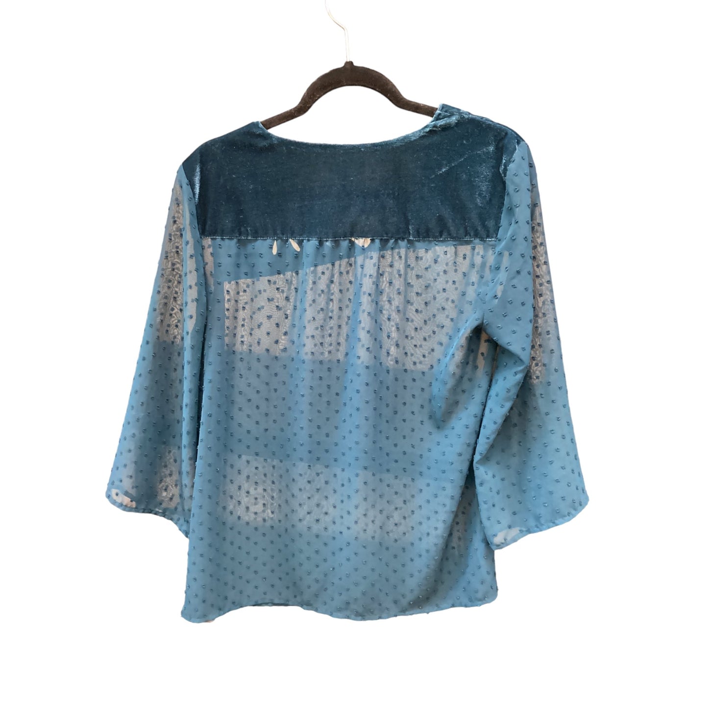 Top Long Sleeve By Style And Company In Blue, Size: M