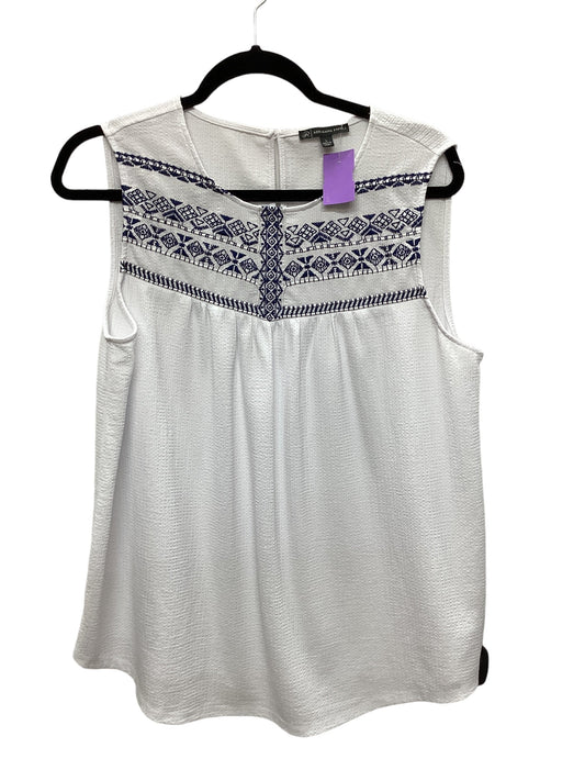 White Top Sleeveless Adrianna Papell, Size L