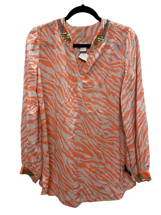 Top Long Sleeve By Chicos In Animal Print, Size: 0