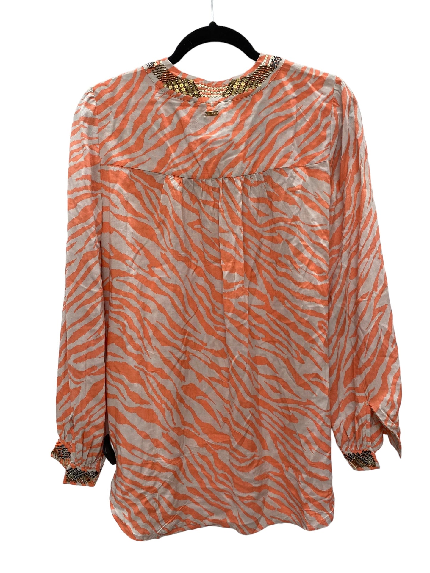 Top Long Sleeve By Chicos In Animal Print, Size: 0