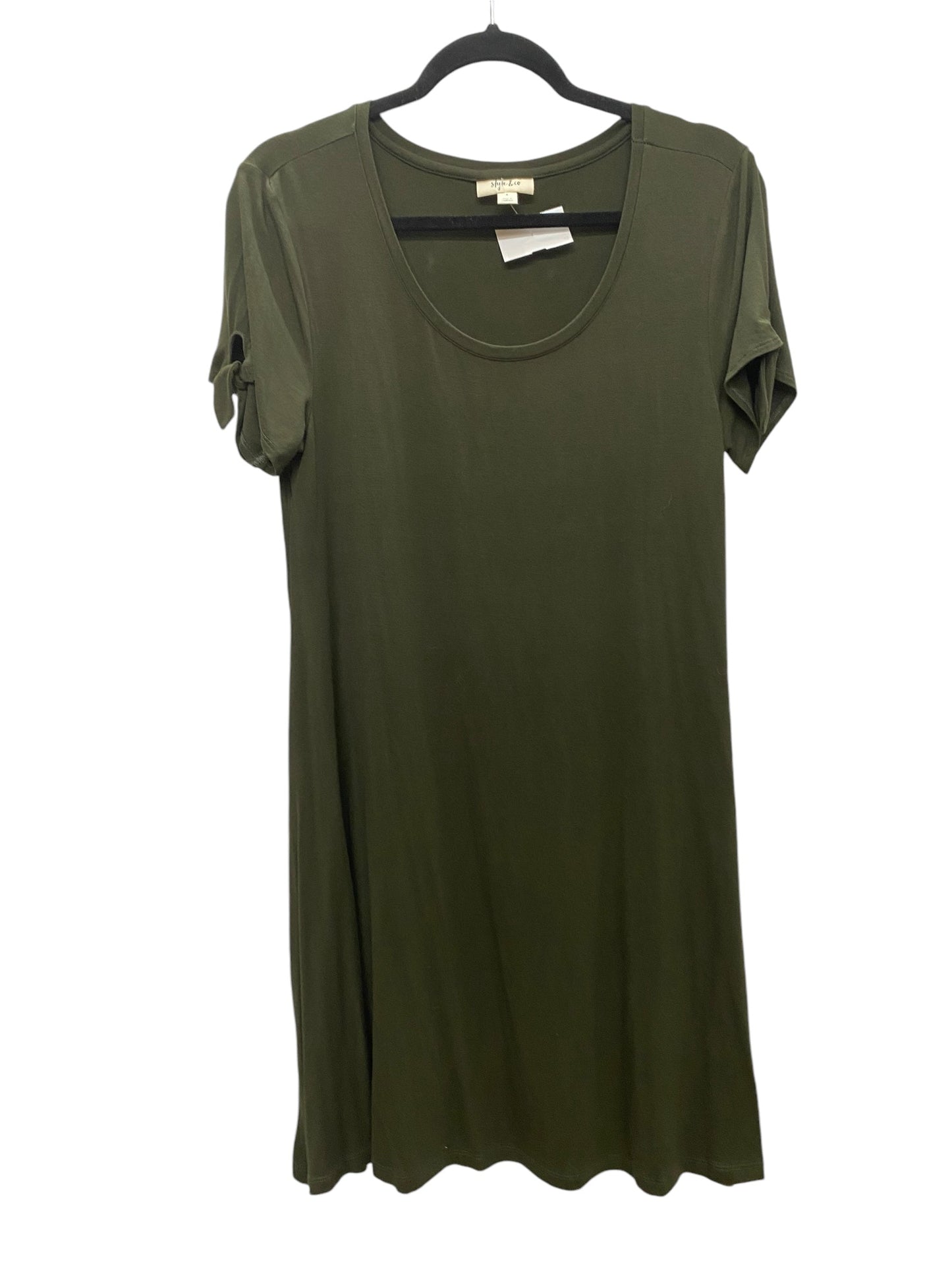 Top Long Sleeve Basic By Style And Company In Green, Size: S